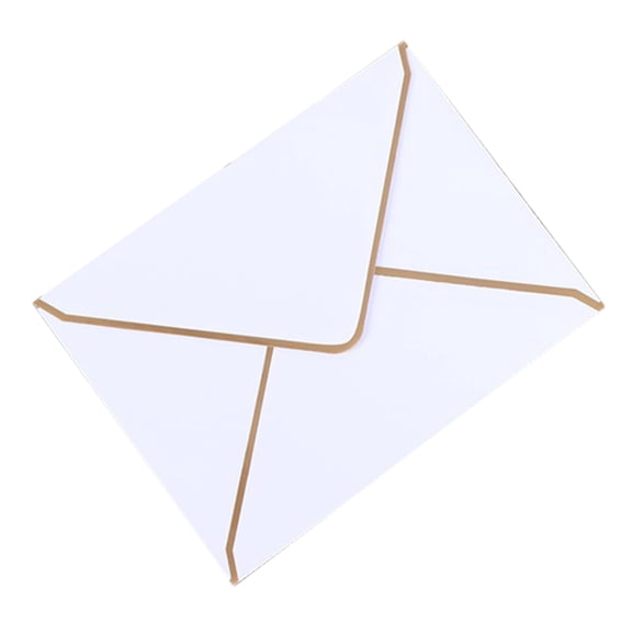 Gold Foil Envelopes 7.3x5.3Inch Flipping Paper Envelope For Wedding Invitations Card Mailing and Thanks Card
