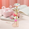 thumbnail image 1 of Gold Foil Eternal Preserved Rose Gift | Real Alloy Rose with Colorful LED Lights | 1 Piece Pink | Romantic Valentine’s Day, Christmas, Anniversary Gift for Women | 23x8cm | Gift Box Included, 1 of 6