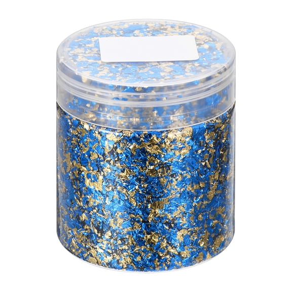 Gold Foil Flakes for Resin, 3g Metallic Foil Flakes, Imitation Gold Foil Flakes Metallic Leaf, Blue Gold