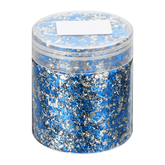 Gold Foil Flakes for Resin, 3g Metallic Foil Flakes, Imitation Gold Foil Flakes Metallic Leaf, Blue Silver