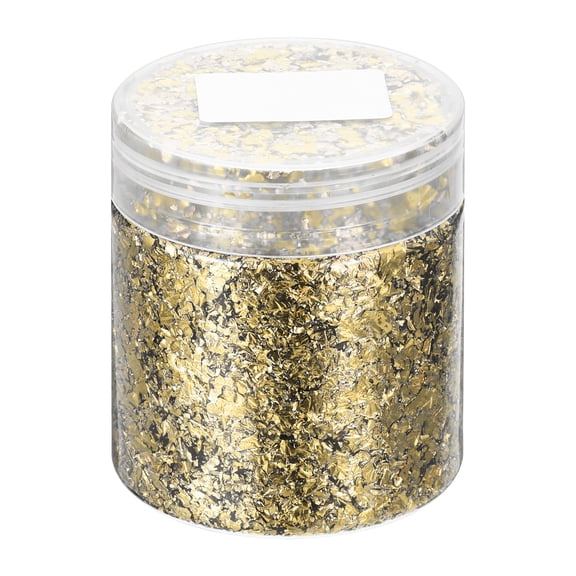 Gold Foil Flakes for Resin, 3g Metallic Foil Flakes, Imitation Gold Foil Flakes Metallic Leaf, Light Gold