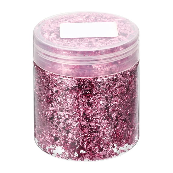 Gold Foil Flakes for Resin, 3g Metallic Foil Flakes, Imitation Gold Foil Flakes Metallic Leaf, Pink
