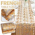 thumbnail image 1 of Gold Foil French Table Runner Hot Stamping Mesh Dining Mat Wedding Banquet Decor 28x275cm, 1 of 7