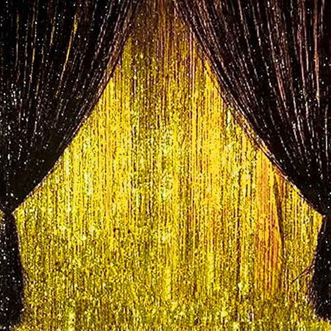 Mardi Gras Tinsel Foil Fringe Curtains, Photography Backdrop, Day Foil  Streamers Party for Door Wall Ornaments