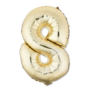 16" Gold Number 8 Foil Balloon, by Way To Celebrate