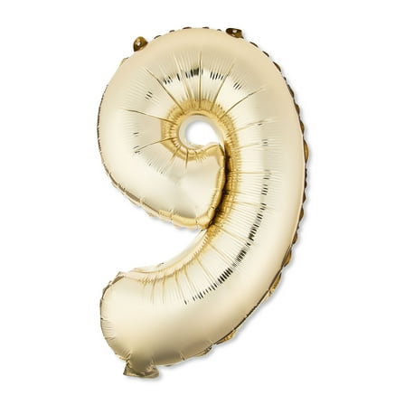 16" Gold Number 9 Foil Balloon, by Way To Celebrate