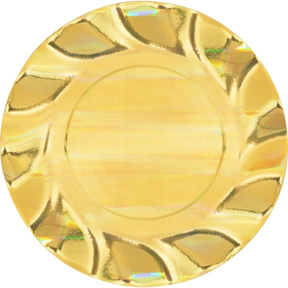 Gold Foil Scalloped 9" Party Plates 8 Count by Way to Celebrate