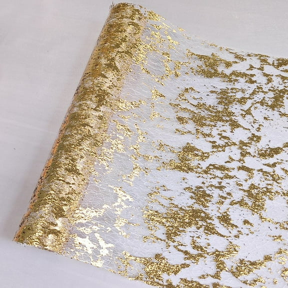 Gold Foil Silver Table Runner Christmas Dinner Decor Decoration Golden