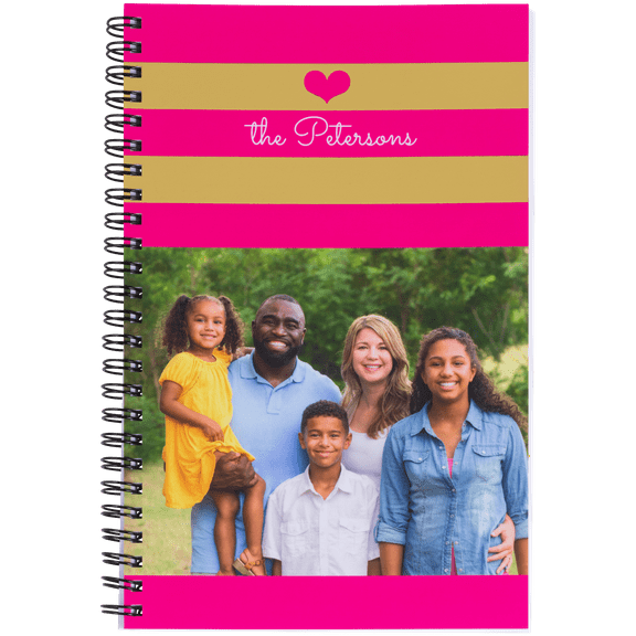 Gold Foil Spiral Notebook- Dotted Pages (150 pages)