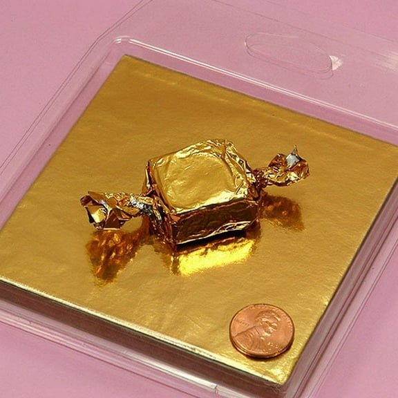 Gold Foil Square Candy Wrappers - 3in. X 3in. - 125 Pack (849903158)