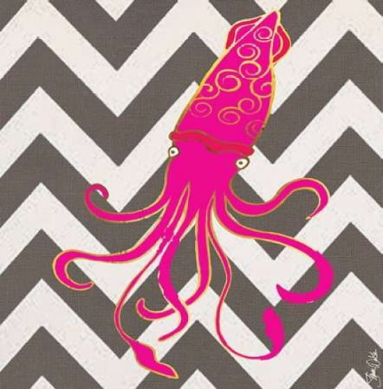 Gold Foil Squid Canvas Art - Shanni Welsh (24 x 24)