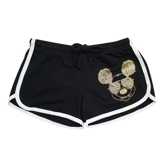 Gold Foil Women's Black Beach Shorts