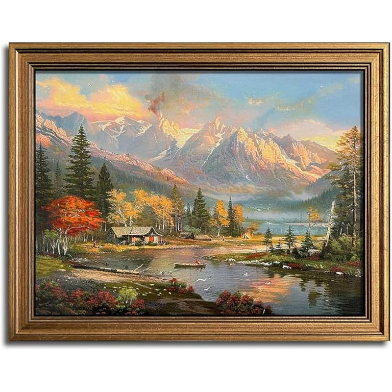 Antique Replica Valley River Landscape Art Print Antique Replica Valley River Landscape Art Print
