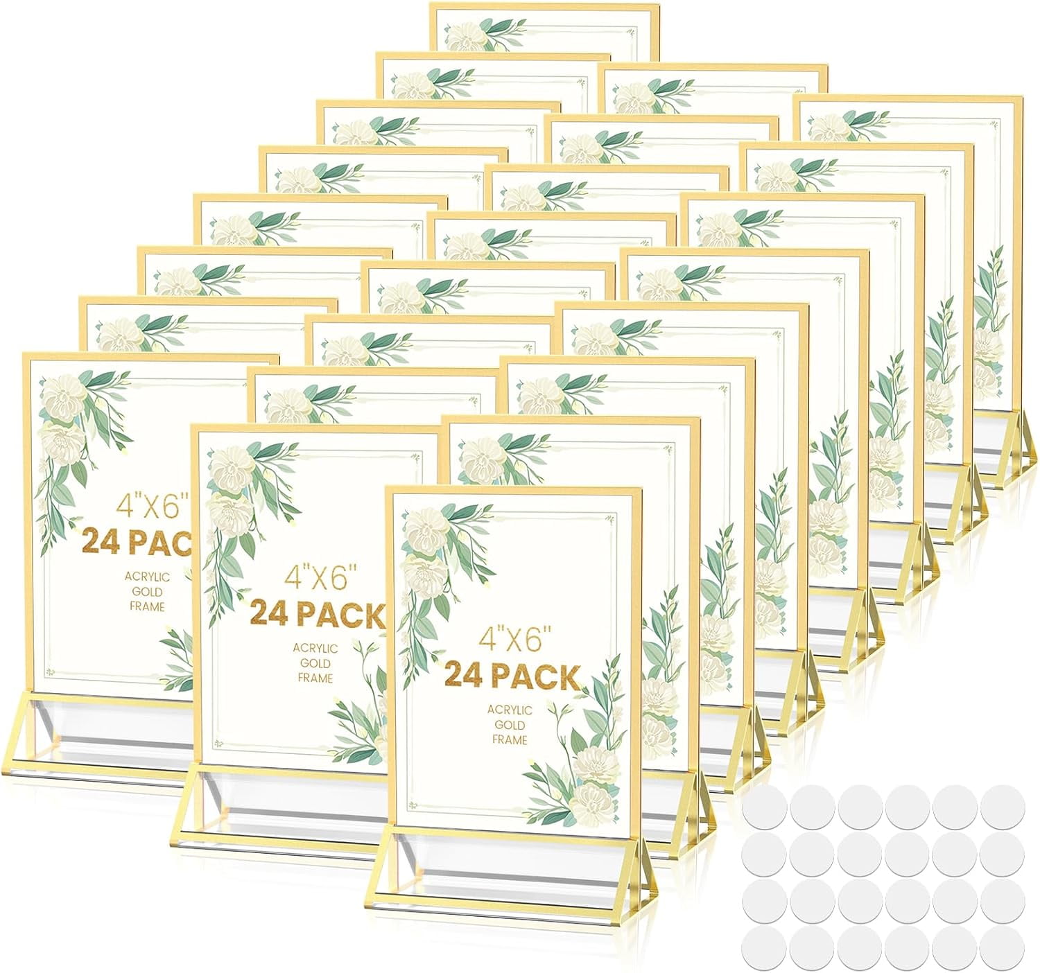 Gold Frames 5X7 Acrylic Sign Holder Double-Sided Acrylic Picture Frames ...