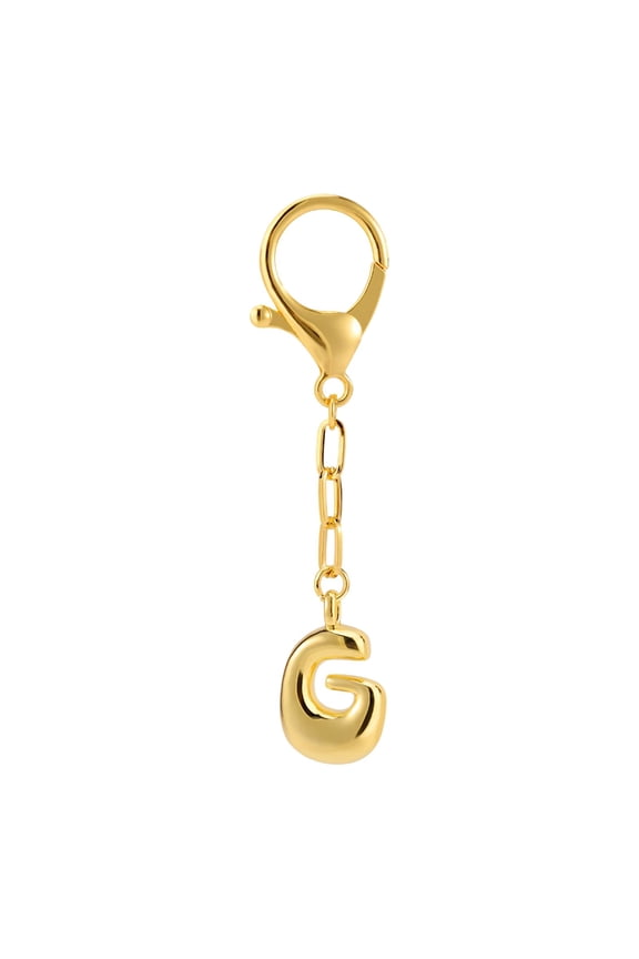 Gold G Letter Keychain Charm Durable Copper Metal Key Ring Accessory For Men Women Everyday Use Gold 10x2cm