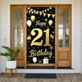 thumbnail image 1 of Gold Glitter 21st Birthday Banner Black Background Birthday Backdrop Balloon Decor Crown Celebration Background for 21st Birthday Party Adult Celebration Photo Shoot, 1 of 9