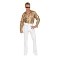 thumbnail image 1 of Gold Glitter Adult Disco Shirt, 1 of 2