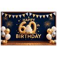 thumbnail image 1 of Gold Glitter Banner Colorful Balloons 60th Celebration Background for Party Decoration Indoor Event, 1 of 9