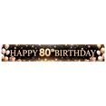 thumbnail image 1 of Gold Glitter Banner Milestone Celebration Colorful Balloons for 80th Birthday Party Event Decoration Indoor Outdoor, 1 of 9