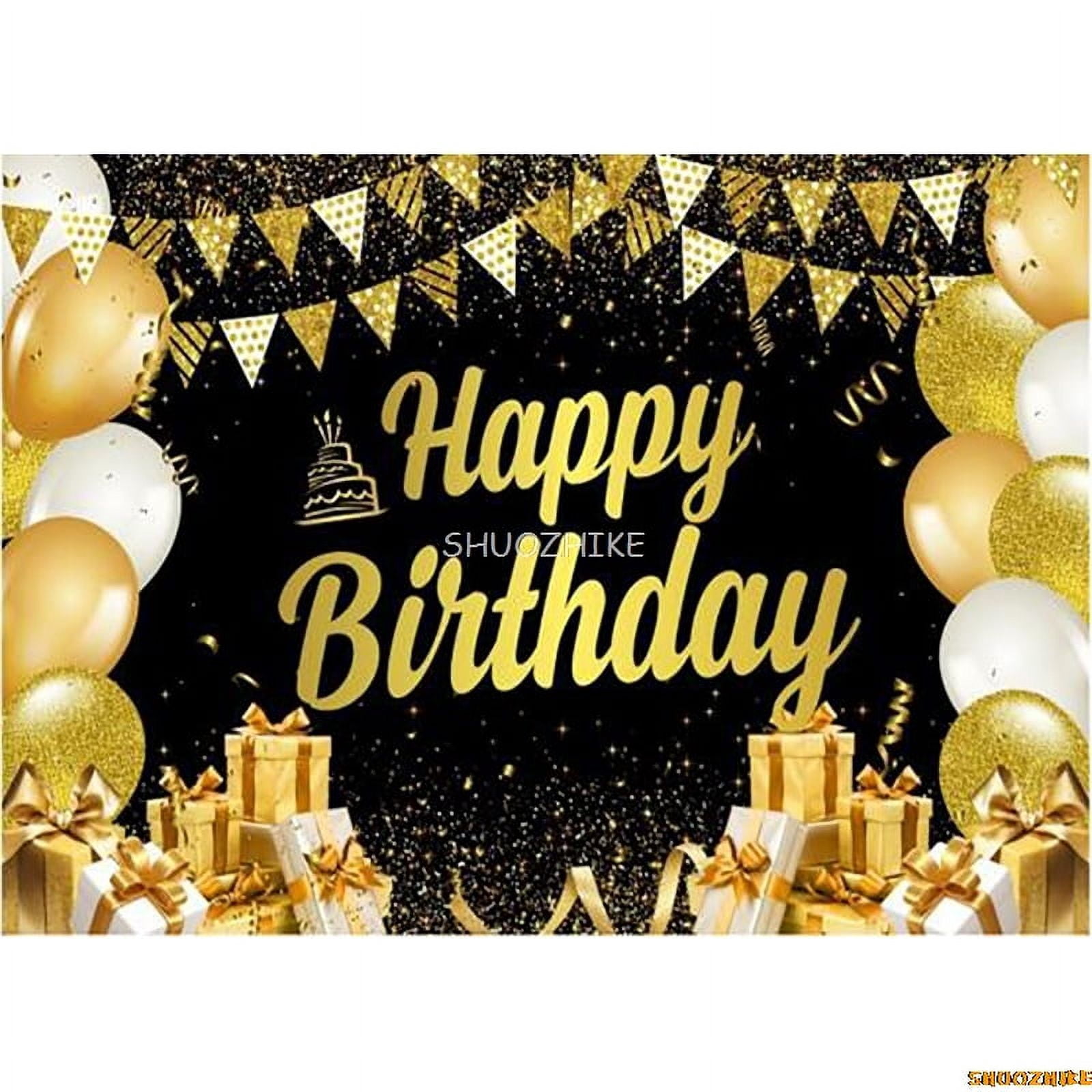 Gold Glitter Birthday rations Backdrop for Photography Party r ...