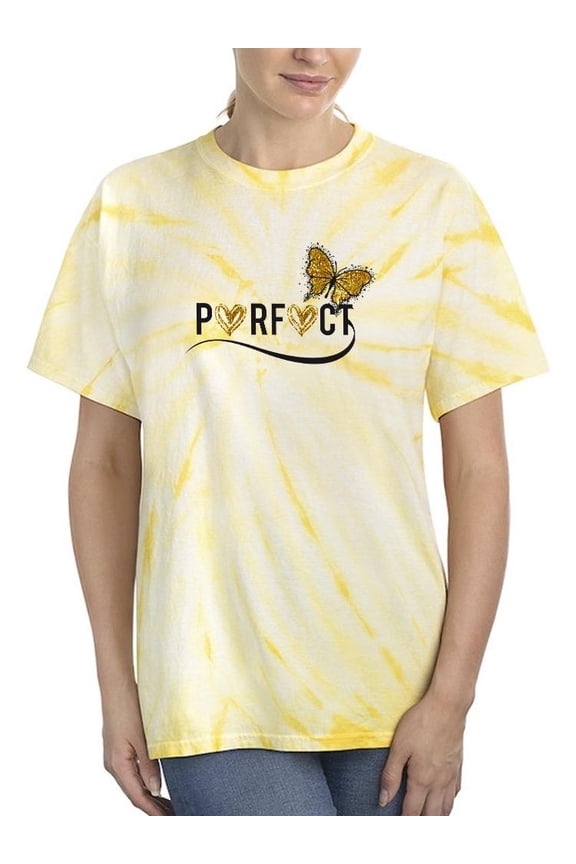 Gold Glitter Butterfly Tie Dye Cyclone Women -Image by Shutterstock, Female Small