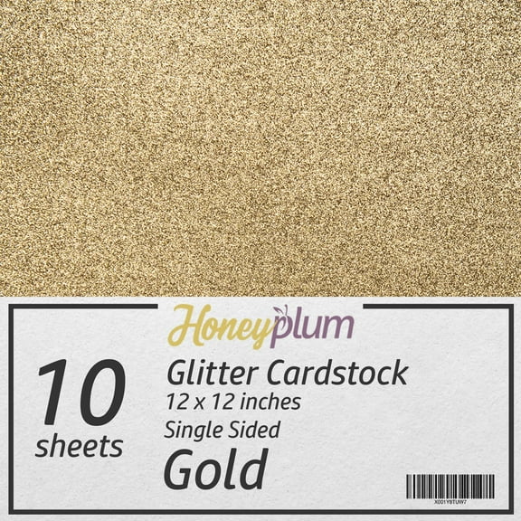 Gold Glitter Cardstock - MFF30 10 Sheets Premium Glitter Paper - 12" x 12" Heavyweight Sparkly Constuction Paper For Scrapbooking, Arts & Crafts, DIY