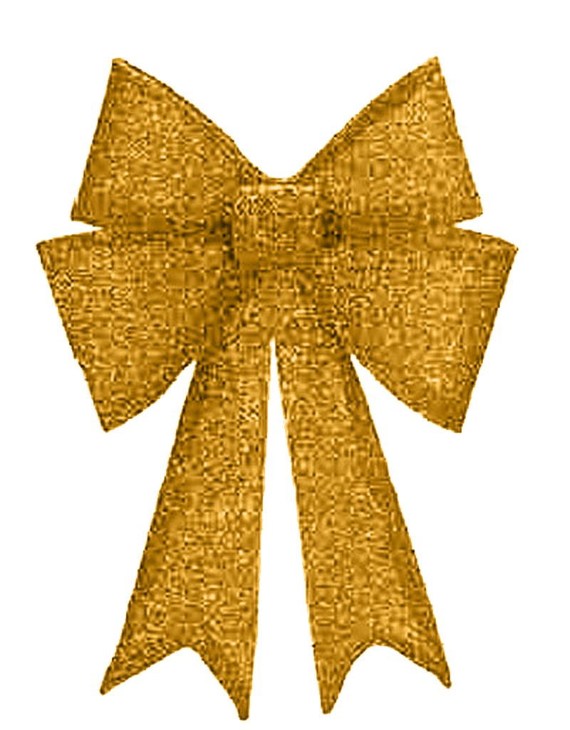 Gold Glitter Fabric Bow XLG 23.5in