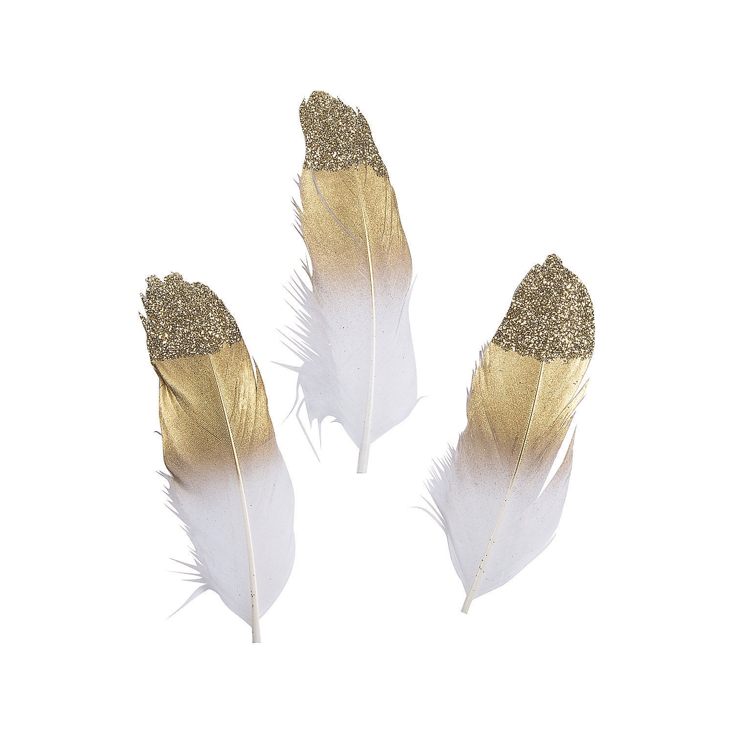 Wholesale Golden Feathers for DIY Crafts Gold Dipped Goose Duck