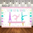 Gold Glitter Gymnastics Girl Gymnasts Flip Tumble Play Birthday Party r