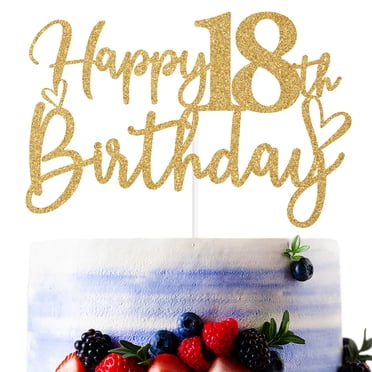 18th Birthday Cake Topper, Time To Adult Birthday Decorations, Cheers To 18 Years...