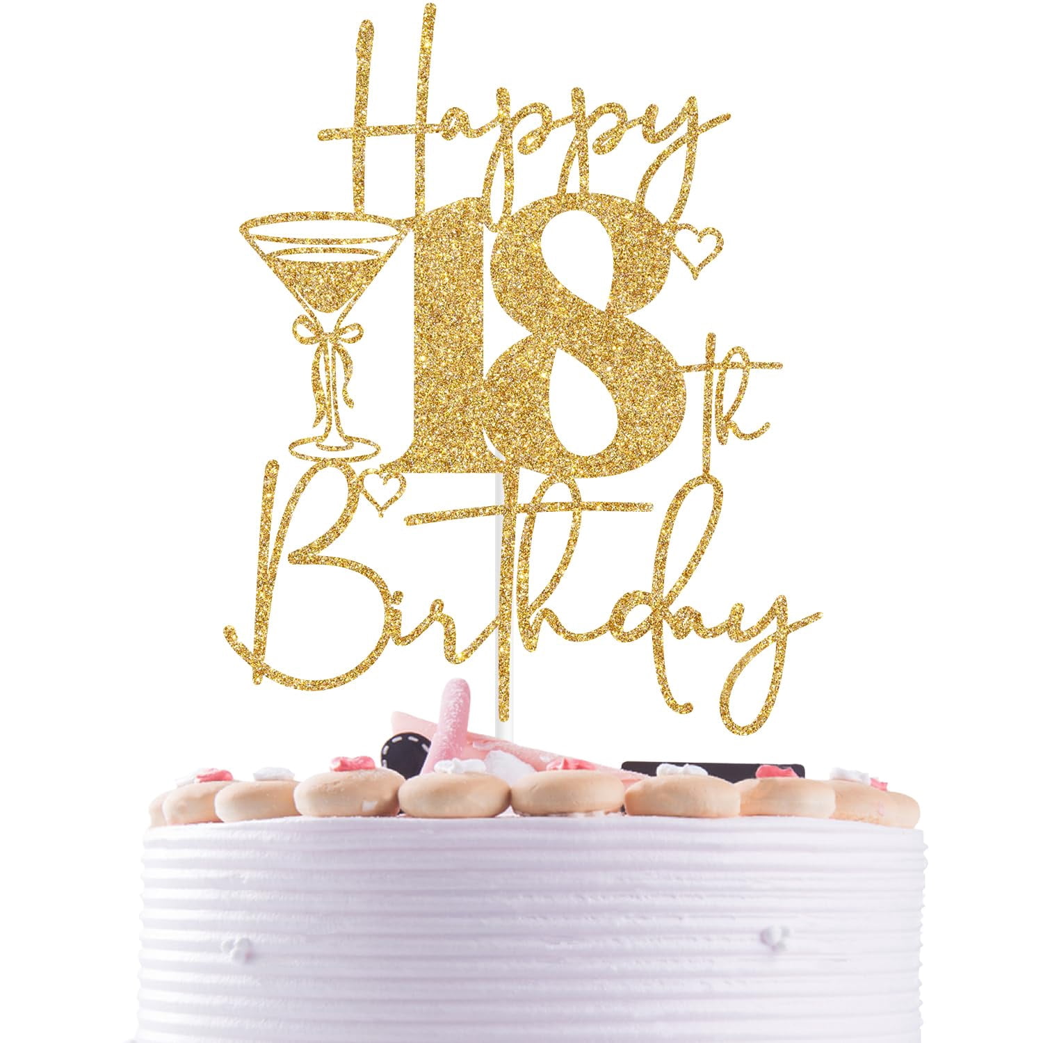 Gold Glitter Happy PriNst 18th Birthday Cake Topper, A Tini Bit Older ...