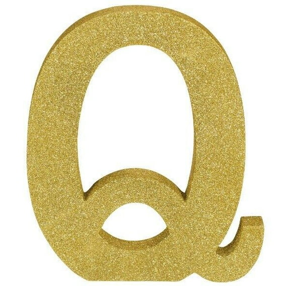 Gold Glitter Letter Q (9 X 7.5 in.) Amscan
