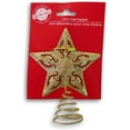 thumbnail image 1 of Gold Glitter Miniature 5 Point Star Tree Topper 4 x 4.75 in, 1 of 2