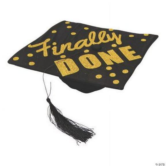 Gold Glitter Mortarboard Decorating Kit, Stationery, Stickers - Sheets, Stickers, Graduation, 8 Pieces, Multicolor
