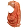 thumbnail image 1 of Gold Glitter Muslim Hijab Head Scarf, 1 of 1