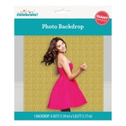 Gold Glitter Photo Backdrop, 4.58' x 5.83', by Way To Celebrate