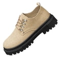 thumbnail image 1 of Gold Glitter Platform Shoes Unisex - Chunky Sparkly Sneakers for Party Night Out, Comfortable Streetwear Shoes with Rubber Sole,Size 10, 1 of 9