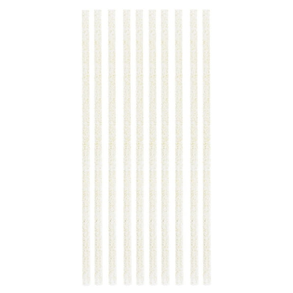 Gold Glitter Reusable Plastic Straws (10 Pcs) - 1 Pack