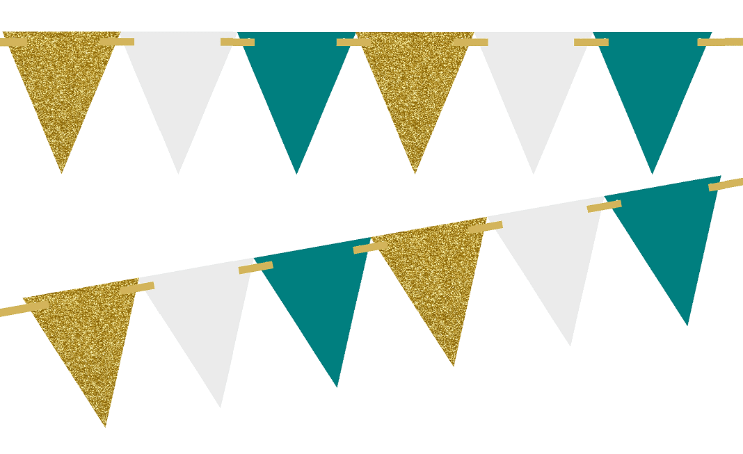 Black Polka Dot / Solid Black 10ft Vintage Pennant Banner Paper Triangle  Bunting Flags for Weddings, Birthdays, Baby Showers, Events & Parties 