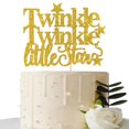 Gold Glitter Twinkle Twinkle Little Star Cake Topper for Baby Shower