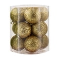 thumbnail image 1 of Gold Gold Glitter Christmas Ornaments Shatterproof For Tree Decorations With Hanging Rings And Reliable Structure, 1 of 7