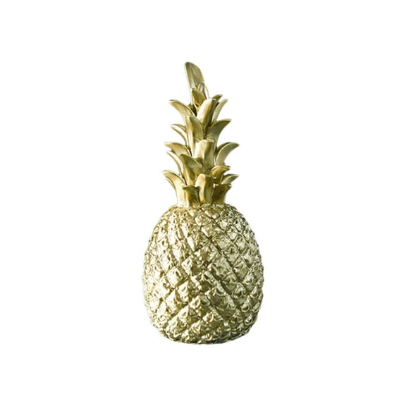 Golden Pineapple Decorations Living Room Bar Cabinet Bookshelf Display Stand Desktop Ornament Resin Pineapple Decorations 5.91 x 2.17 x 2.17 inches
