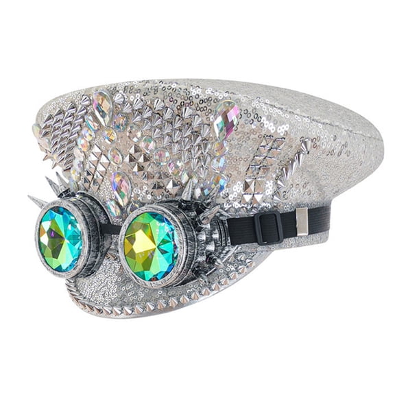 Gold Gothic Punk Rock Hat Halloween Costume Accessories Nightclub Party Luxury Cosplay Props Stage