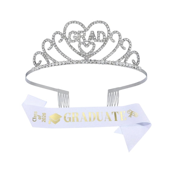 Gold Graduate and Sash Set Class of 2026 Congratulations Grad Party Decorations Women's and I Graduated Sash for High School College Grad Favors