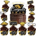 thumbnail image 1 of Gold Graduation Cake Topper & Gold Graduation Cupcake Toppers Kit, 1 of 8