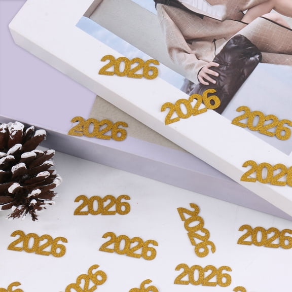 Gold Graduation Confetti Class Of 2026, Graduation Decorations 2026, Graduation Party Decorations, 2026 Golden Graduation Color Paper Scrap, Glitter Confetti Paper Scrap 100Pcs