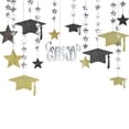 thumbnail image 1 of Gold Graduation Decorations 2026 Congrats Grad College Graduation Party Decoration Cap Garland Kit Supply for Prom Backdrop Decoration Class 2026 Ceiling Decor High School, 1 of 8