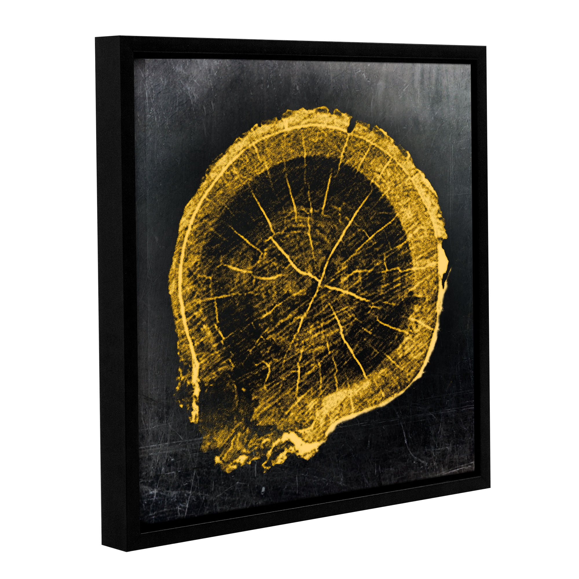 Gold Growth Gallery Wrapped Floater-framed Canvas