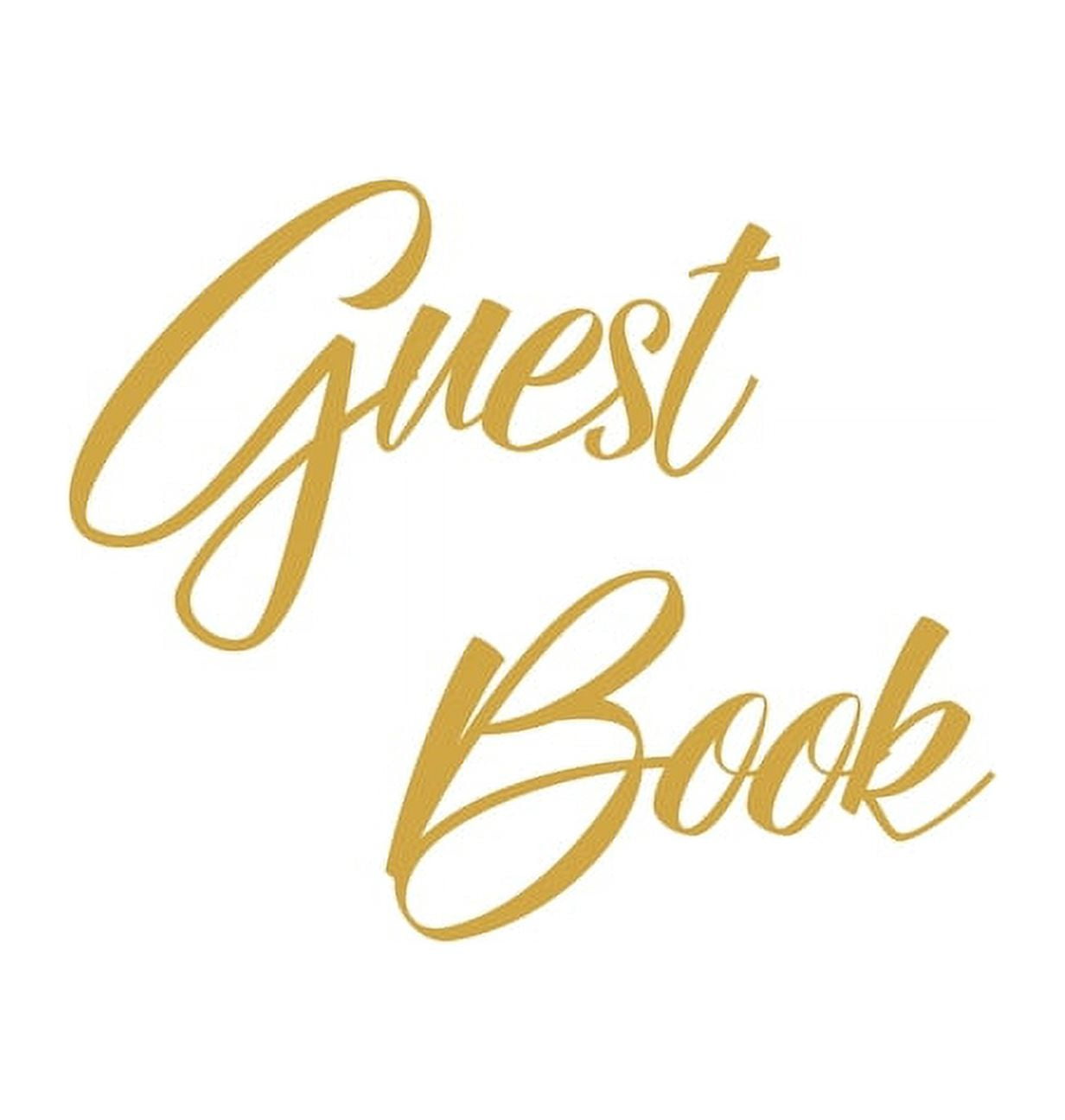 Gold Guest Book, Weddings, Anniversary, Party's, Special Occasions, Wake, Funeral, Memories, Christening, Baptism, Visit, (Hardcover)