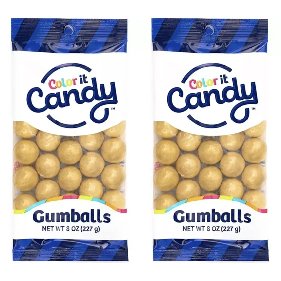 Gold Gumballs - Gold Candy For Baby Shower Candy - Gender Reveal - Birthday Party - Candy Buffet - Gold Candy For Candy Table - Baby Shower Candy Buffet, Candy Table, Baby Shower 1 Pound